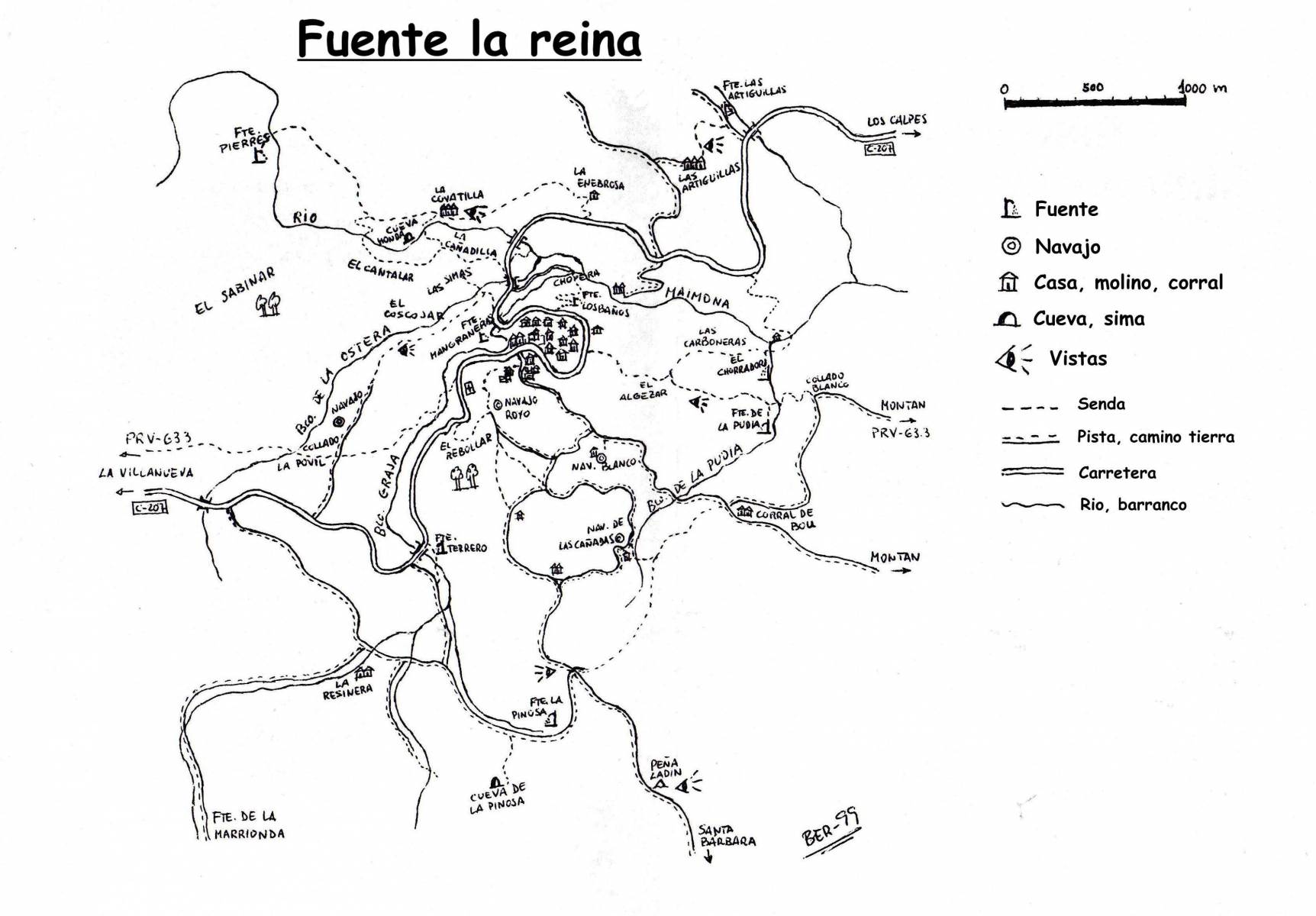Mapa de rutas de Bernardo Benavent